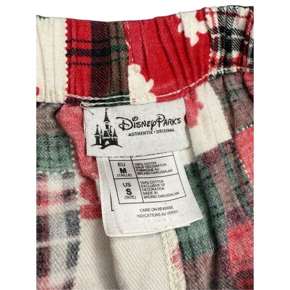 Disney Parks Women’s Small Mickey Mouse Holiday Flannel Pajama Set Plaid Xmas - Picture 8 of 9